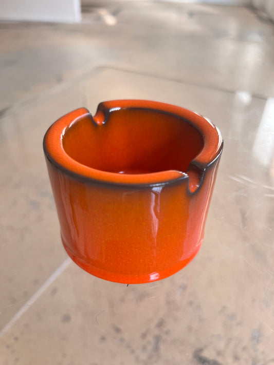 Aschenbecher orange Keramik