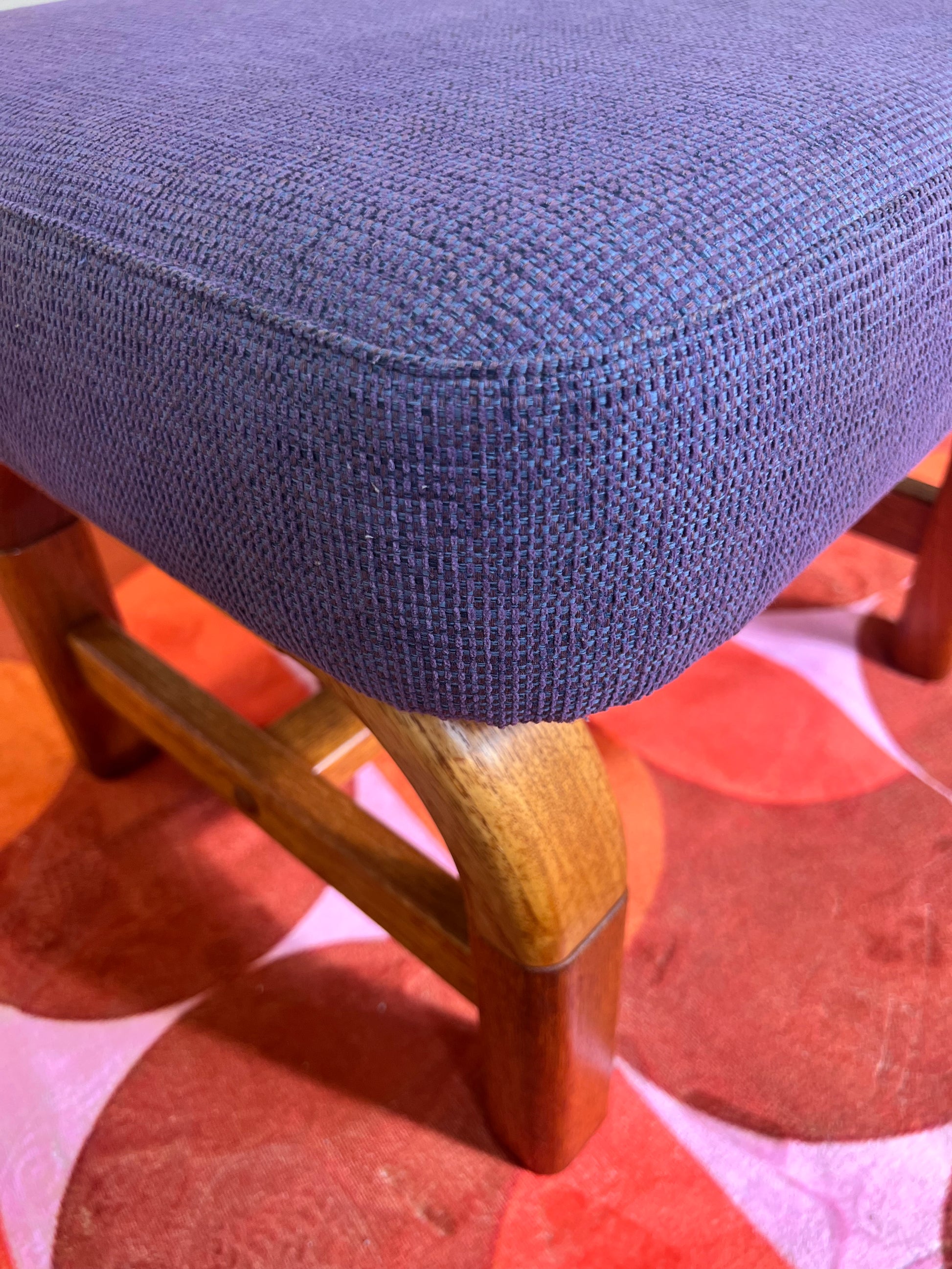 Hocker lila Teak von Preben Schou