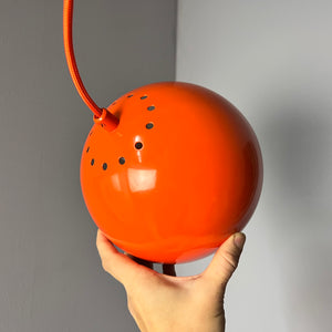 Kugellampe neu lackiert orange aus Dänemark