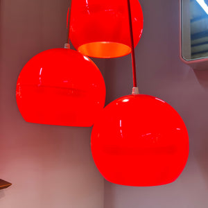 Kugellampe rot Kunststoff