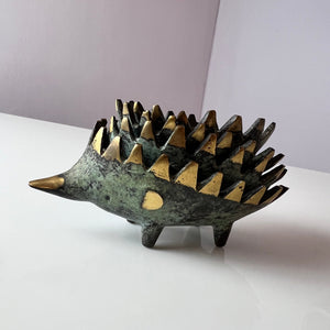 Aschenbecher Igel Messing von Walter Bosse