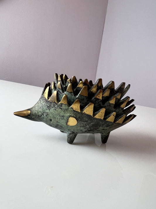 Aschenbecher Igel Messing von Walter Bosse