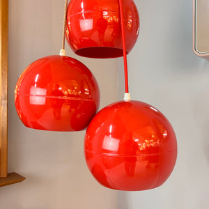 Kugellampe rot Kunststoff