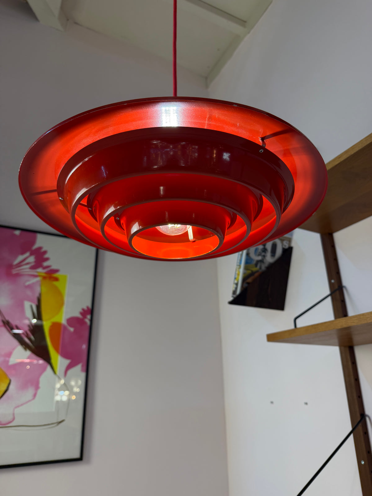 Lamellenlampe rot aus Dänemark