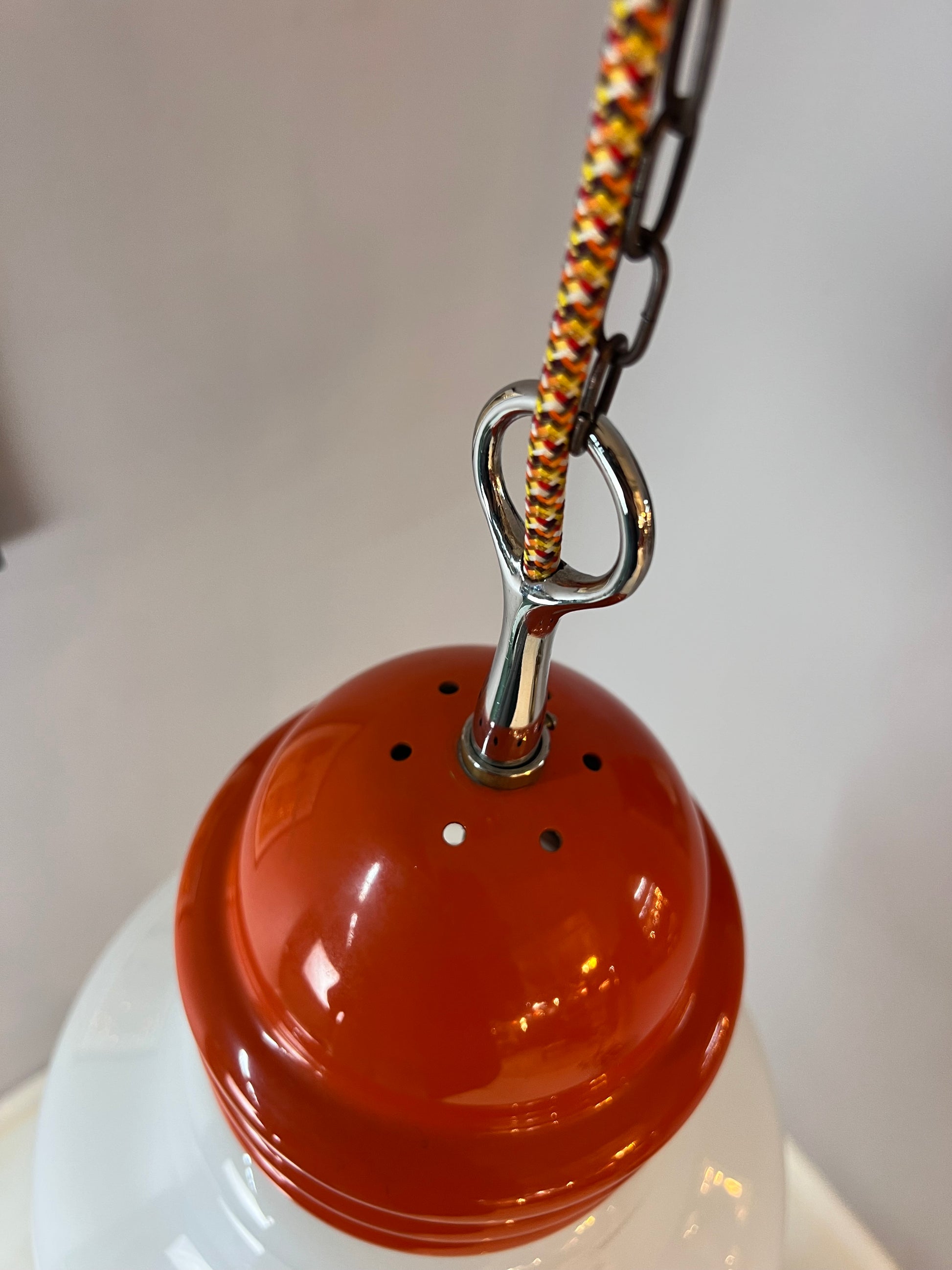 Hängelampe orange weiß von Tronconi