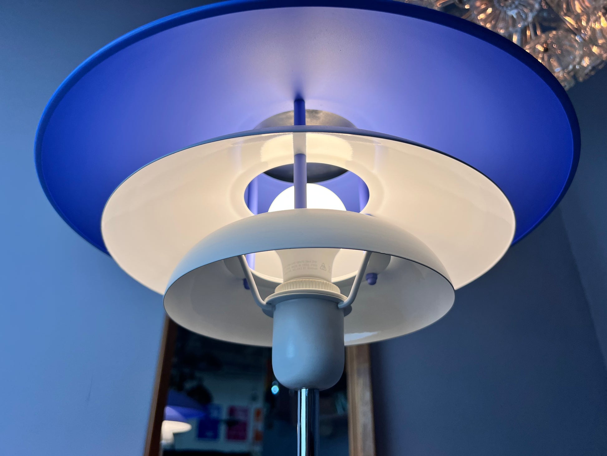 Lamellen-Tischlampe neu lackiert Dänemark