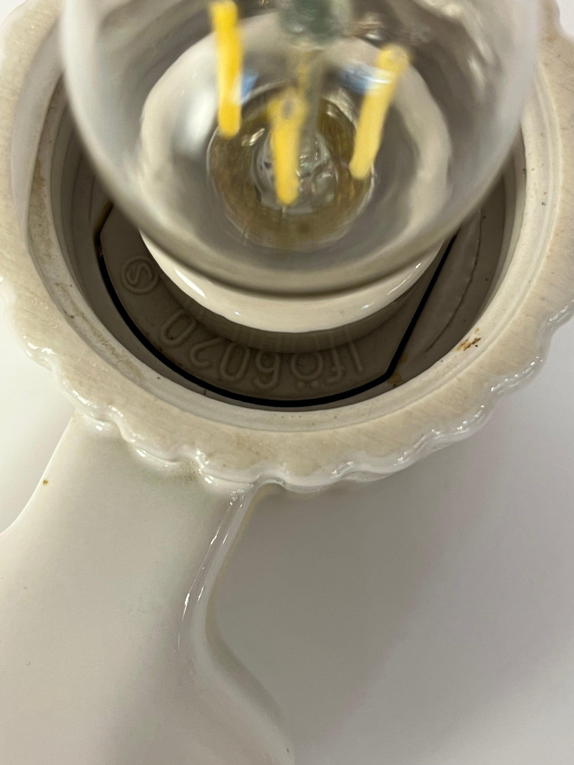 Wandlampe Modell 6020 weiß von Sigvard Bernadotte für Ifö