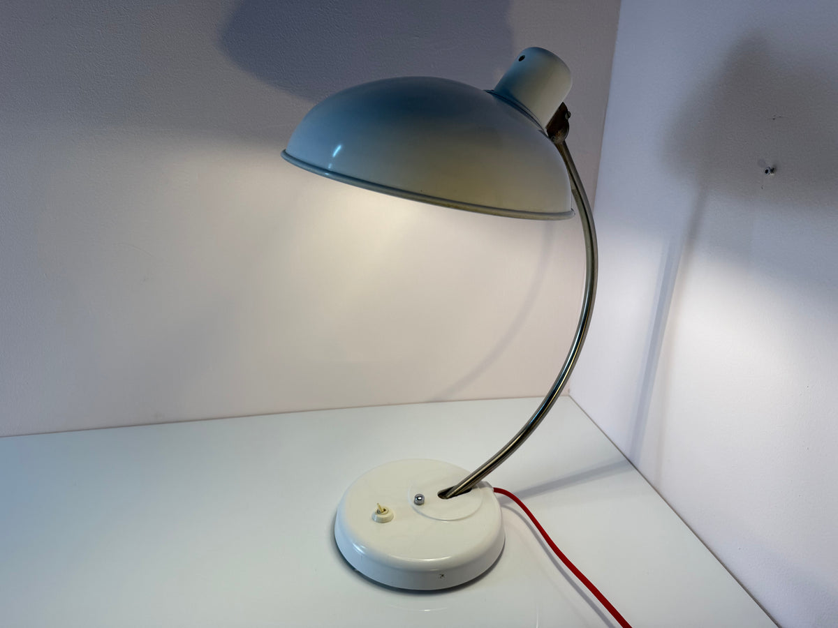 Schreibtischlampe weiß Metall von Helion - VEB Leuchtenbau Arnstadt