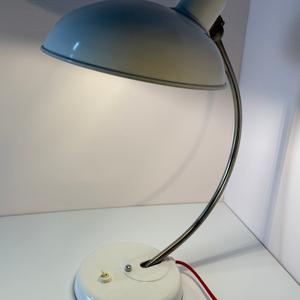 Schreibtischlampe weiß Metall von Helion - VEB Leuchtenbau Arnstadt