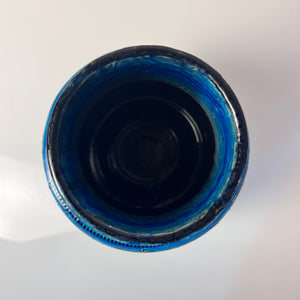 Vase Serie Rimini Blu von Aldo Londi für Bitossi