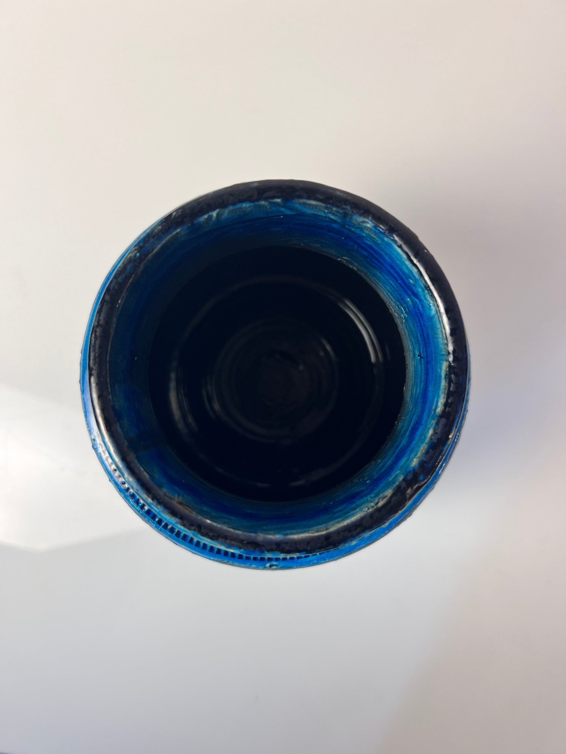 Vase Serie Rimini Blu von Aldo Londi für Bitossi