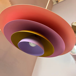 Lamellenlampe neu lackiert rosa orange