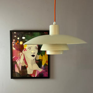 Lamellenlampe PH4 cremeweiß von Poul Henningsen für Louis Poulsen