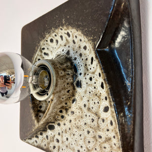 Wandlampe braun weiß Keramik von WGP PAN
