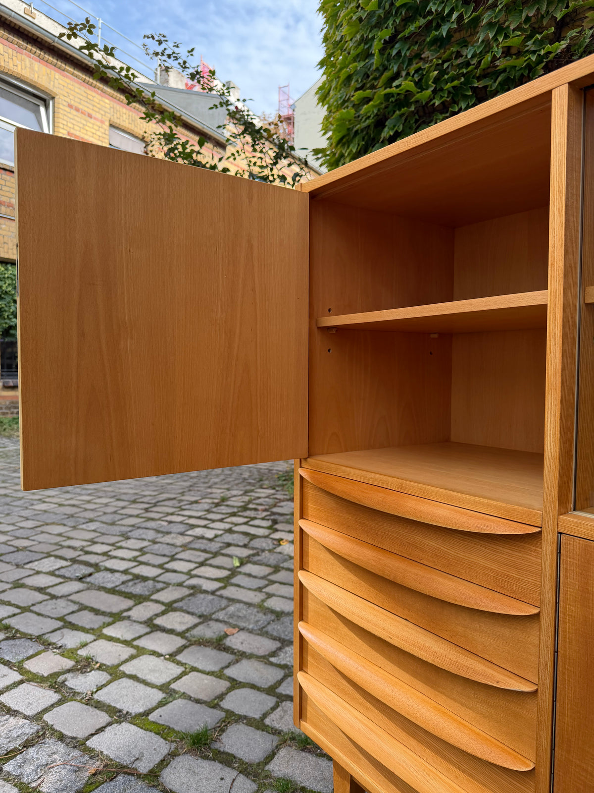 Highboard Typ 602/G Esche von Franz Ehrlich für Hellerau