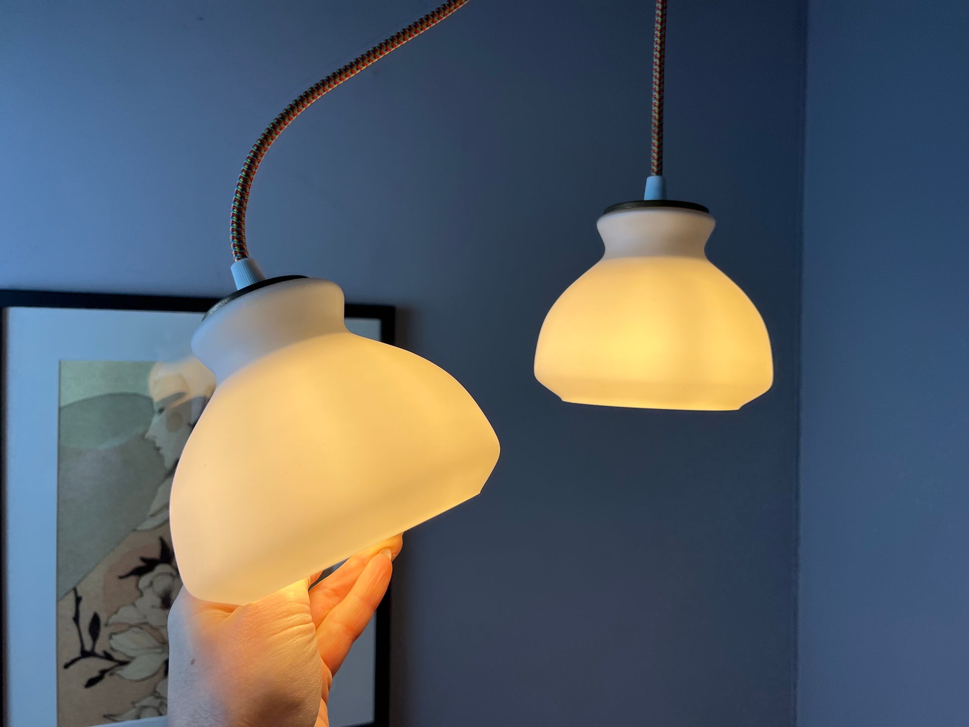 Hängelampe weiß Glas von Holmegaard