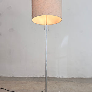 Stehlampe Chrom mit Stoff-Schirm von STAFF