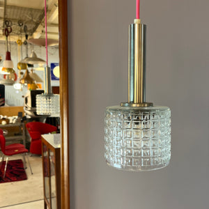 Hängelampe Glas Chrom