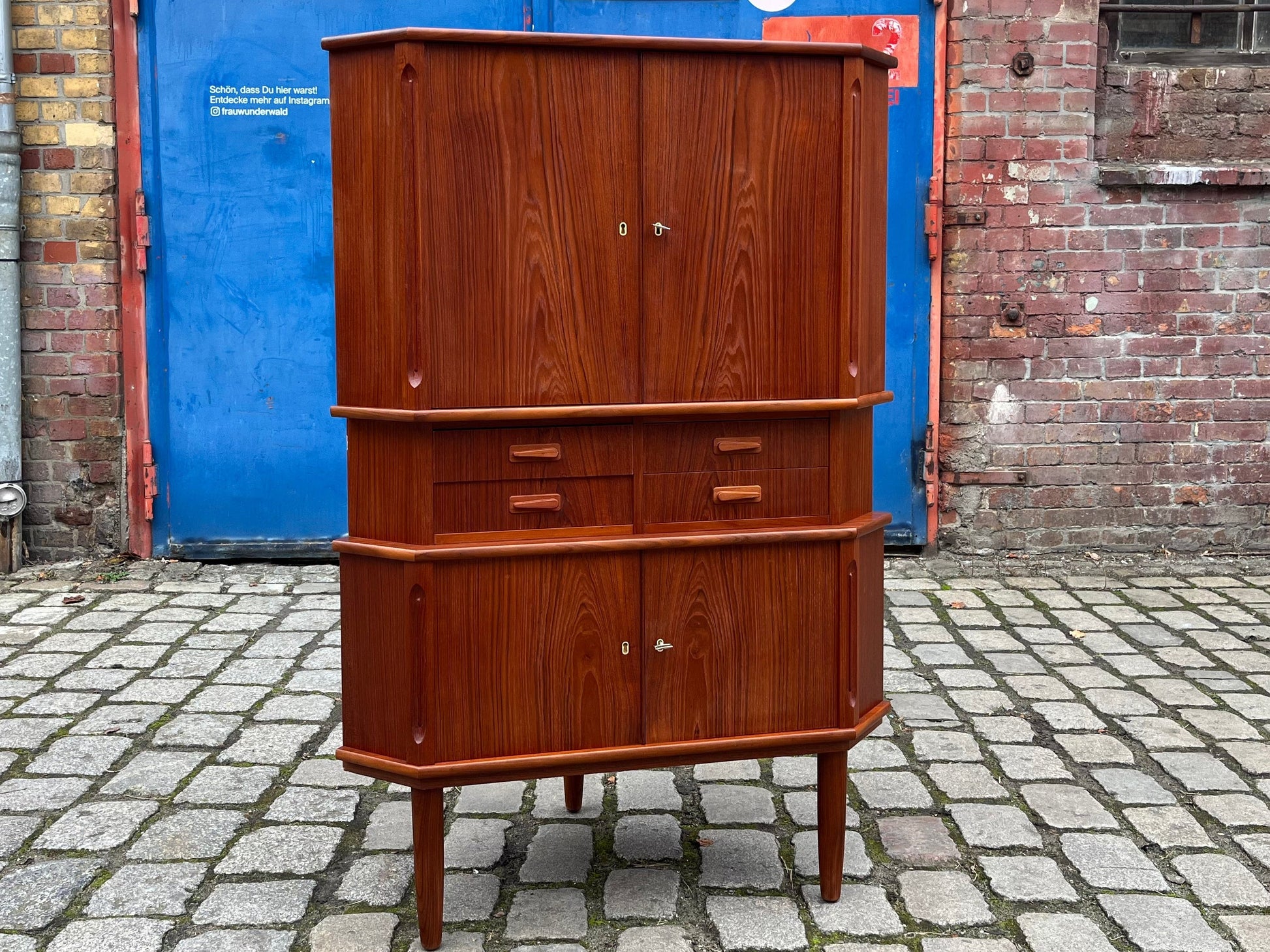 Eckschrank Teak von Aulum Møbelfabrik