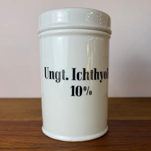 Apothekerdose Ungt. Ichthyolo 10% weiß Porzellan - 500 ml