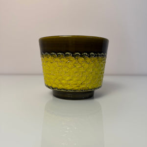 Blumentopf 1516/12 gelb oliv Keramik