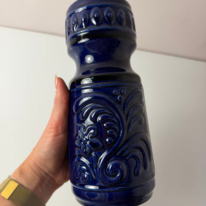 Vase 122-24 blau von VEB Gräfenroda