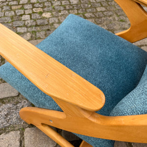 Sessel Z petrol neu gepolstert