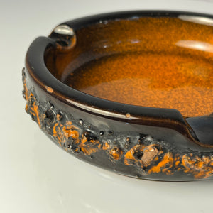 Aschenbecher Fat Lava orange braun von Funi Island - Handmade in Iceland