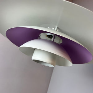 Lamellenlampe weiß lila von Formlight