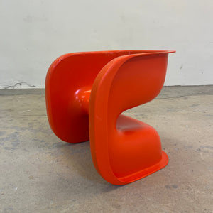 Multifunktionaler Kinderstuhl orange von Johannes Foersom & Peter Hiort Lorenzen für Cado