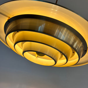 Lamellenlampe silber von Erik Jensen für Teknika