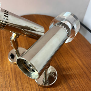 Set: 2x Wandlampe Chrom 70er