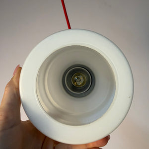 Hängelampe weiß silber aus Dänemark