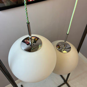 Kugellampe weiß Chrom von Glashütte Limburg