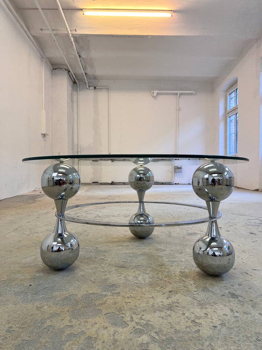 Couchtisch Chrom & Glas