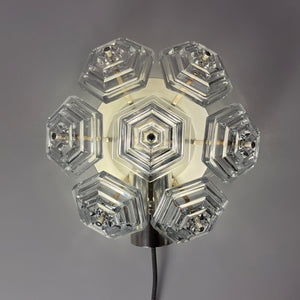 Wandlampe Eiskristall von VEB Kristallleuchtenbau Ebersbach