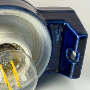 Wandlampe Modell 6065 blau von Sigvard Bernadotte für Ifö