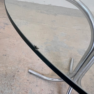 Runder Esstisch Glas & Chrom