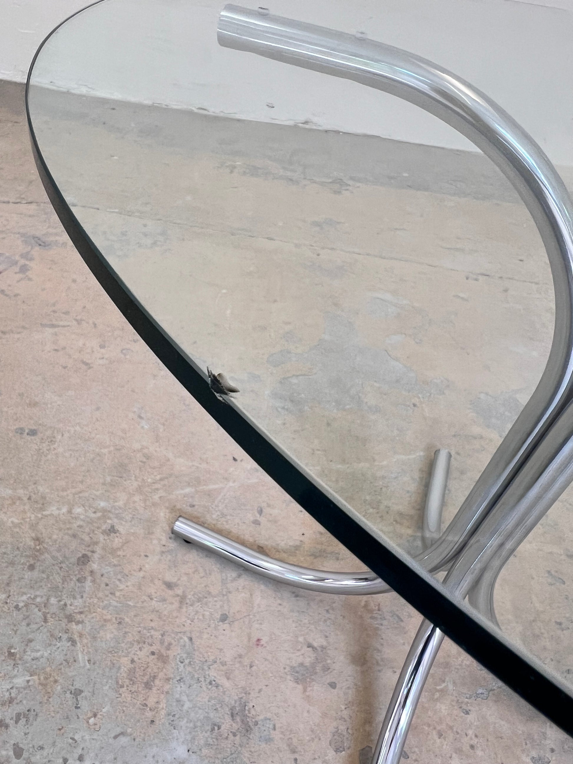 Runder Esstisch Glas & Chrom