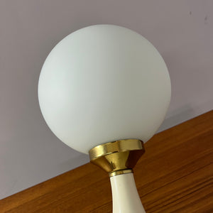 Kugeltischlampe Creme Messing von ETS Moderne Leuchten