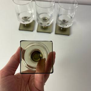 Set: 4x Weinglas Modell Berlin mit Rauchfuß von Georg Jensen für Rosenthal