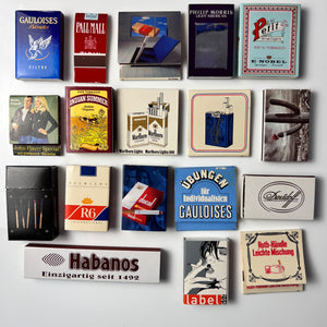 Set: Vintage Streichhölzer Zigaretten Werbung