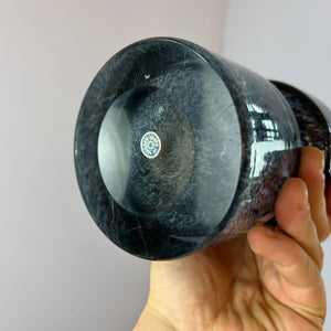 Vase grau von Bo Borgström für Åseda Glasbruk