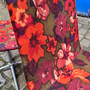 Set: 2x Drehstuhl rot floral von EKA Wohnmöbel