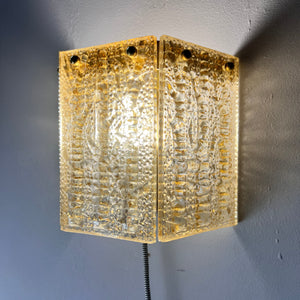 Wandlampe von Orrefors aus Schweden