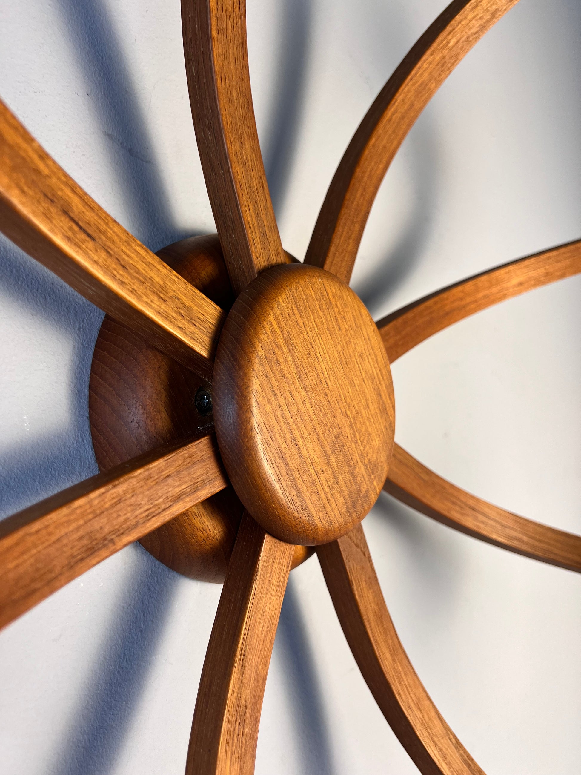 Achtarmige Wandlampe / Deckenlampe Teak von DOMUS