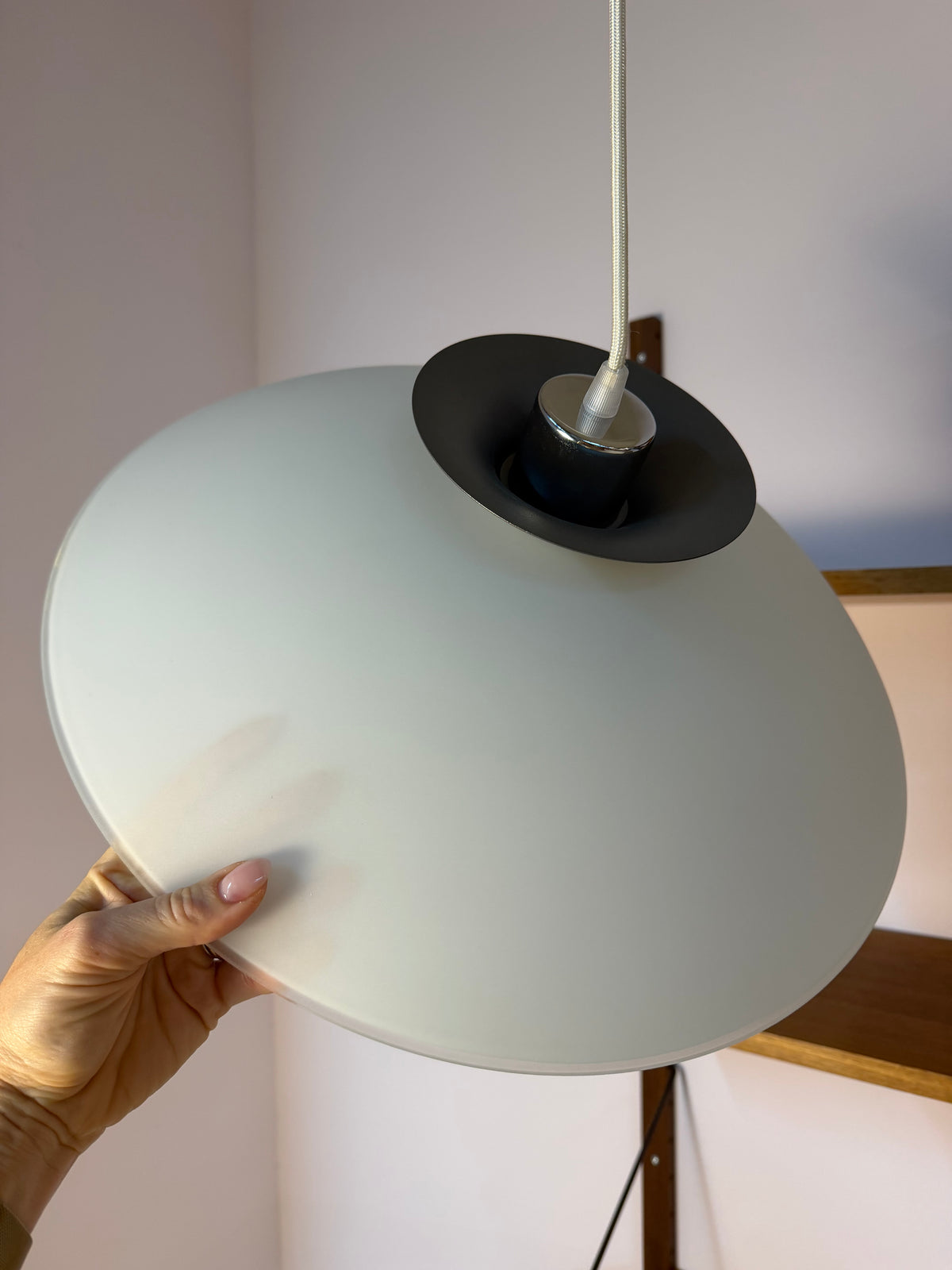 Lamellenlampe Typ T1648 Milchglas von Belid
