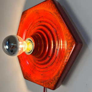 Wandlampe rot Keramik von Hustadt Leuchten