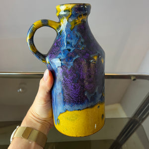 Vase gelb lila von Marei Keramik