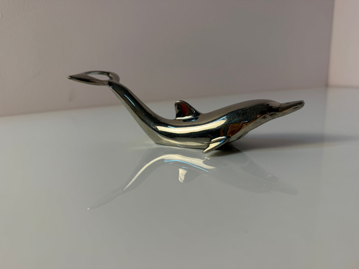 Flaschenöffner Delfin silber aus Dänemark
